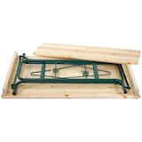 thumbnail of Bartafel HWC-L67, biertuintafel biertenttafel campingtafel, inklapbaar metaal grenen hout geolied 110x125x70cm