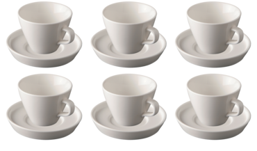 Palmer Kop en schotel Da Vinci 31 cl 11 cm Offwhite 6 stuks