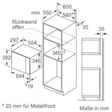 thumbnail of SIEMENS iQ500 BF525LMB1 Einbau Mikrowelle 20 Liter Garraumvolumen (HxBxT): 56 x 36,5 x 30 cm