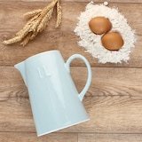 thumbnail of Krug Emilia Blau 1L Steingut blau-creme Milchkanne mit Henkel Saftkaraffe Wasser