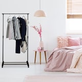 thumbnail of Relaxdays Fahrbarer Kleiderständer, stabile Rollgarderobe mit Ablage, Eisen, höhenverstellbar 102,5 - 180,5 cm, schwarz