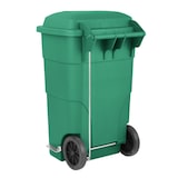 thumbnail of Jantex afvalbak van 120 liter met voetpedaal, groen