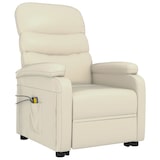 thumbnail of vidaXL Massagesessel mit Aufstehhilfe Cremeweiß Kunstleder