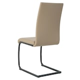 thumbnail of Möbilia Freischwinger-Stuhl 2er Set | Kunstleder | Freischwingergestell | B 42 x T 59 x H 97 cm | taupe – schwarz | 21020060 | Serie STUHL