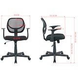 thumbnail of SIGMA Cadeira de escritório SC17, plástico, altura do assento ajustável, preto