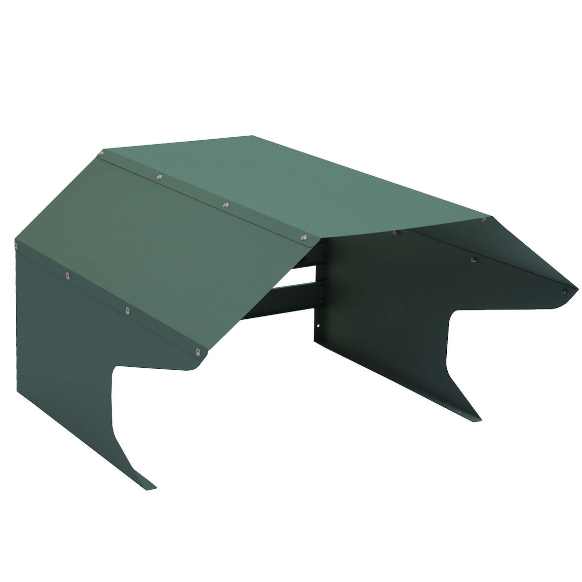 Mähroboter-Garage HWC-L43, Dach Unterstand für Rasenmäher, Metall 40x59x69cm ~ grün