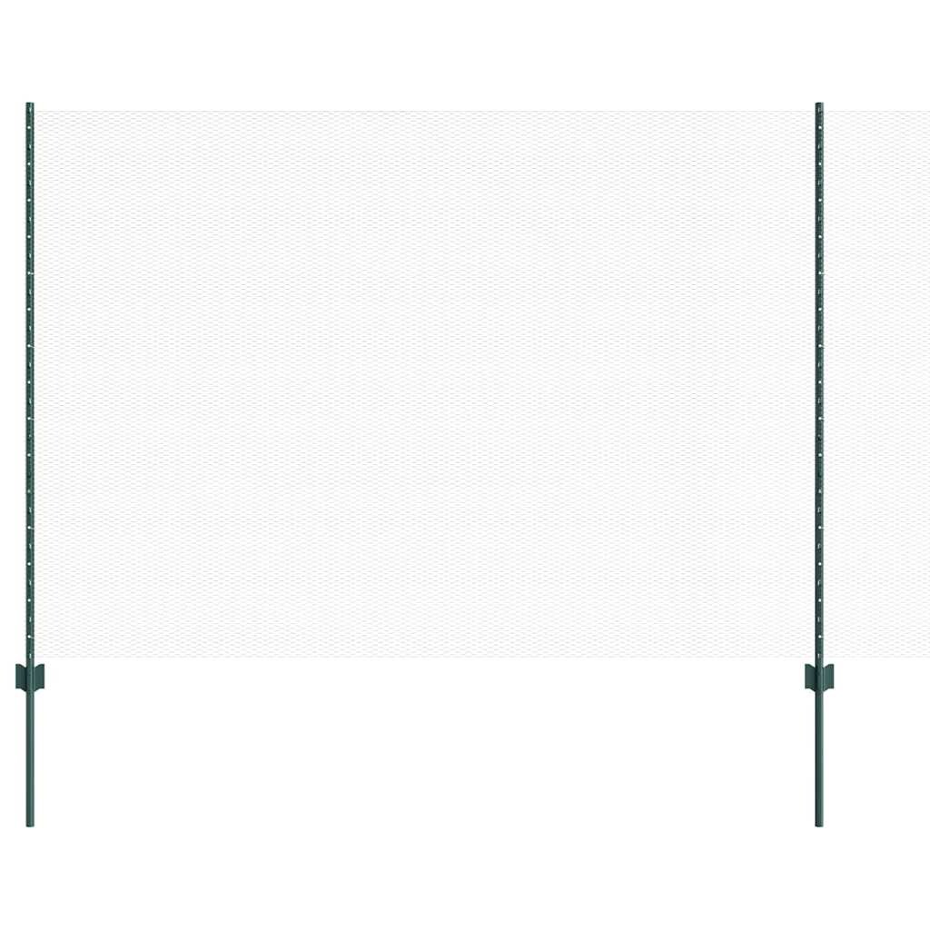 vidaXL Sechseckzaun mit Pfosten 10 x 1,6 m PVC-beschichteter Stahl