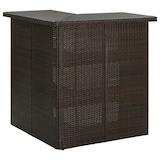 thumbnail of Table d'angle de bar Marron 100x50x105 cm Résine tressée Modèle Sirius Studio