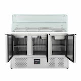 thumbnail of EASYLINE Saladette 700 / 3-vaks met vierkant glazen blad