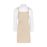 thumbnail of PROVENCE - Crossover Eyelets Bib Apron with Pocket: One Size / Caramel