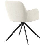 thumbnail of Décoshop26 - Chaise contemporaine de salle à manger x1 en velours côtelé crème pivotante 180° avec accoudoirs 10_0005784