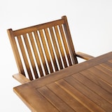 thumbnail of Conjunto para exterior de madera teca, Mesa rectangular 150 cm y 6 sillones plegables, Madera teca grado A, Tratamiento al agua aplicado