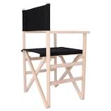 thumbnail of WellHome - Sedia Sunset rifinita senza vernice-tela nera 51x46x86 cm