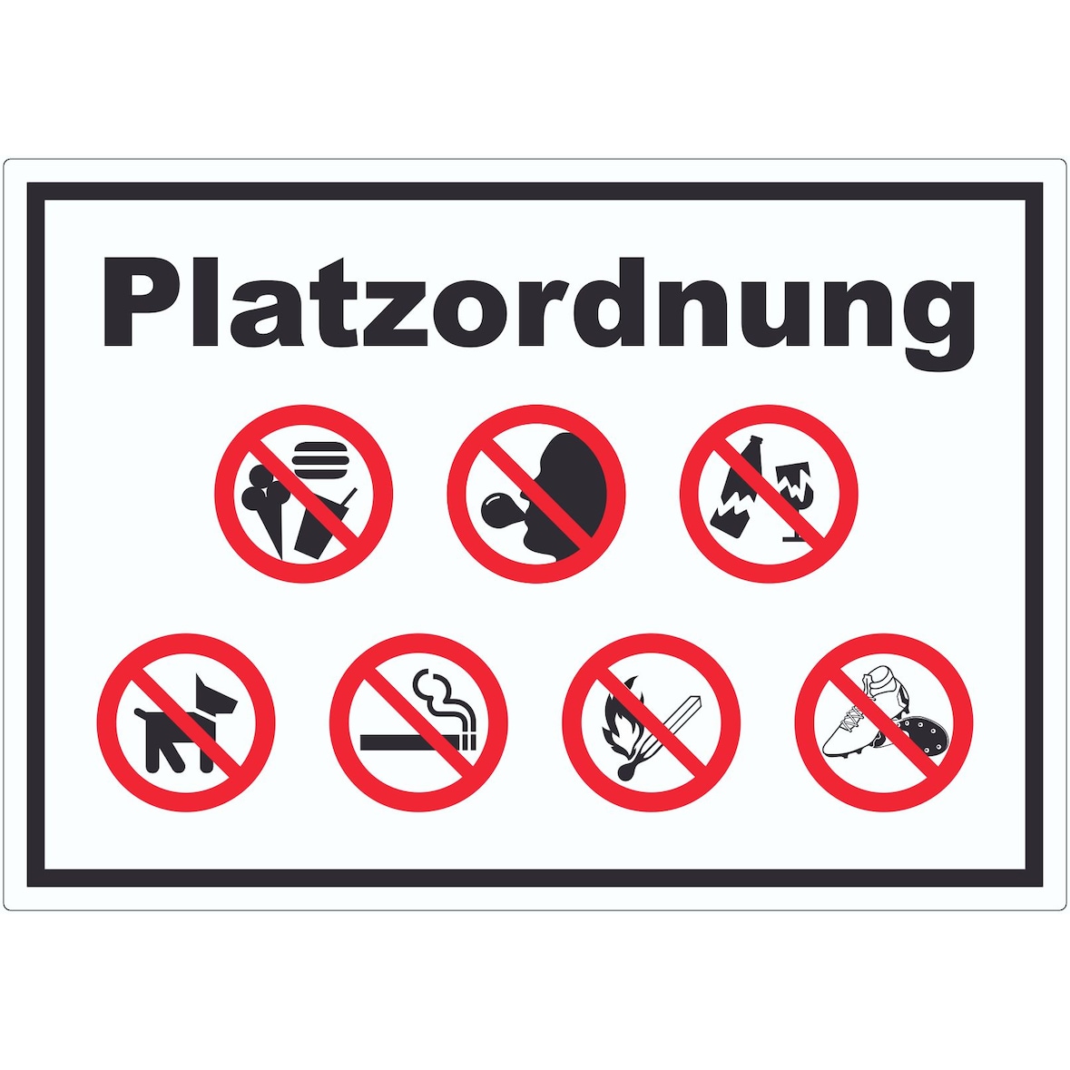 Aufkleber Platzordnung A1 (594x841mm)
