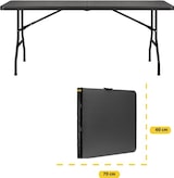 thumbnail of BRASQ Inklapbare Vouwtafel Zwart - 180x70x74cm- Campingtafel - Klaptafel - Weerbestendig - Tafel met draaghandvat