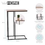 thumbnail of WellHome - Mesa Lateral de Metal com Tampo em MDF e Melamina na Cor Natural 40x26x58cm