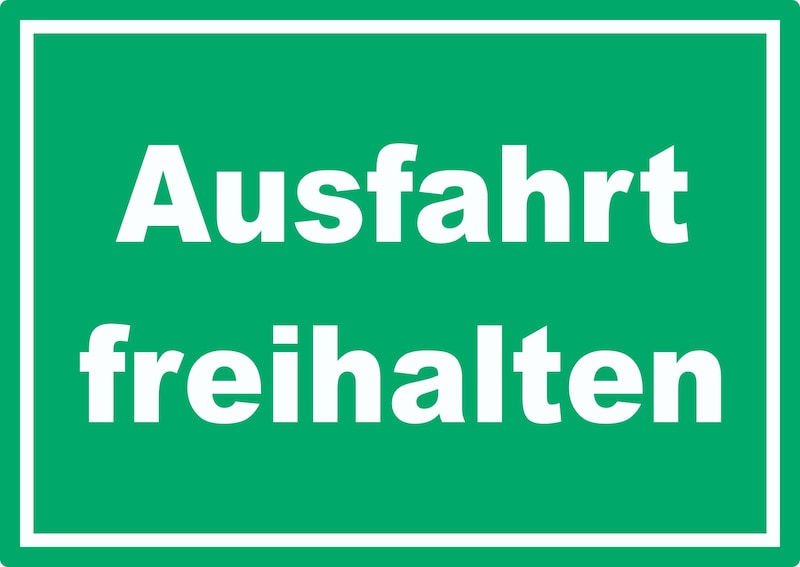 Ausfahrt freihalten