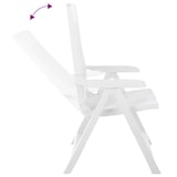 thumbnail of vidaXL Verstellbare Gartenstühle 2 Stk. Kunststoff Weiß