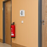 thumbnail of Relaxdays Notschlüsselkasten mit Glasscheibe, Hammer & Schlüssel, abschließbar, Metall, Notschlüsselbox, Notkasten, weiß