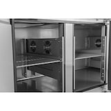 thumbnail of vaiotec bancone per insalate / 2 scomparti con porte, sovrastruttura in vetro, per 4x GN 1/1 "grigio", 1500 x 800 mm