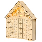 thumbnail of HOMCOM Calendario dell'Avvento 24 Cassetti Presepe Intagliato e Luci