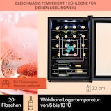 thumbnail of Klarstein Shiraz 20 Uno Weinkühlschrank 53l 20Fl Touch-Bedienfeld 5-18°C Schwarz