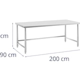 thumbnail of Royal Catering Edelstahl-Arbeitstisch - ECO - 200 x 90 cm - 300 kg -