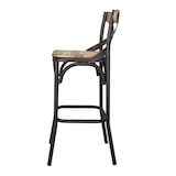 thumbnail of ANTICLINE Silla de bar hierro negro y madera natural
