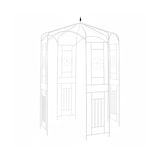 thumbnail of Relaxdays Rosenpavillon Metall, Rankhilfe für Kletterpflanzen, Garten, dekorativer Rankpavillon, HBT 250x160x160cm, weiß