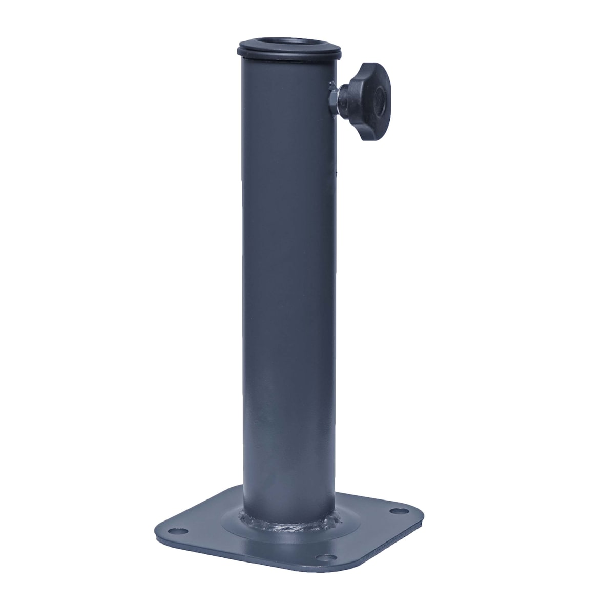 Suporte no solo HWC-A96, suporte de guarda-chuva para fixação no solo/placa/montagem de guarda-sol/farol de trânsito, metal Ø 38-48mm