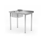thumbnail of HENDI Spoeltafel, met bouten, Kitchen Line, spoelbak aan de linkerkant, 800x600x(H)850mm