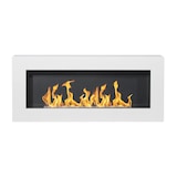 thumbnail of Chimenea de bioetanol de pared, color blanco Siena, L 90 x P 12 x H 40