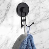 thumbnail of WellHome - Gancio in ferro con ABS e copertura a ventosa Nero 25x10x8,7cm