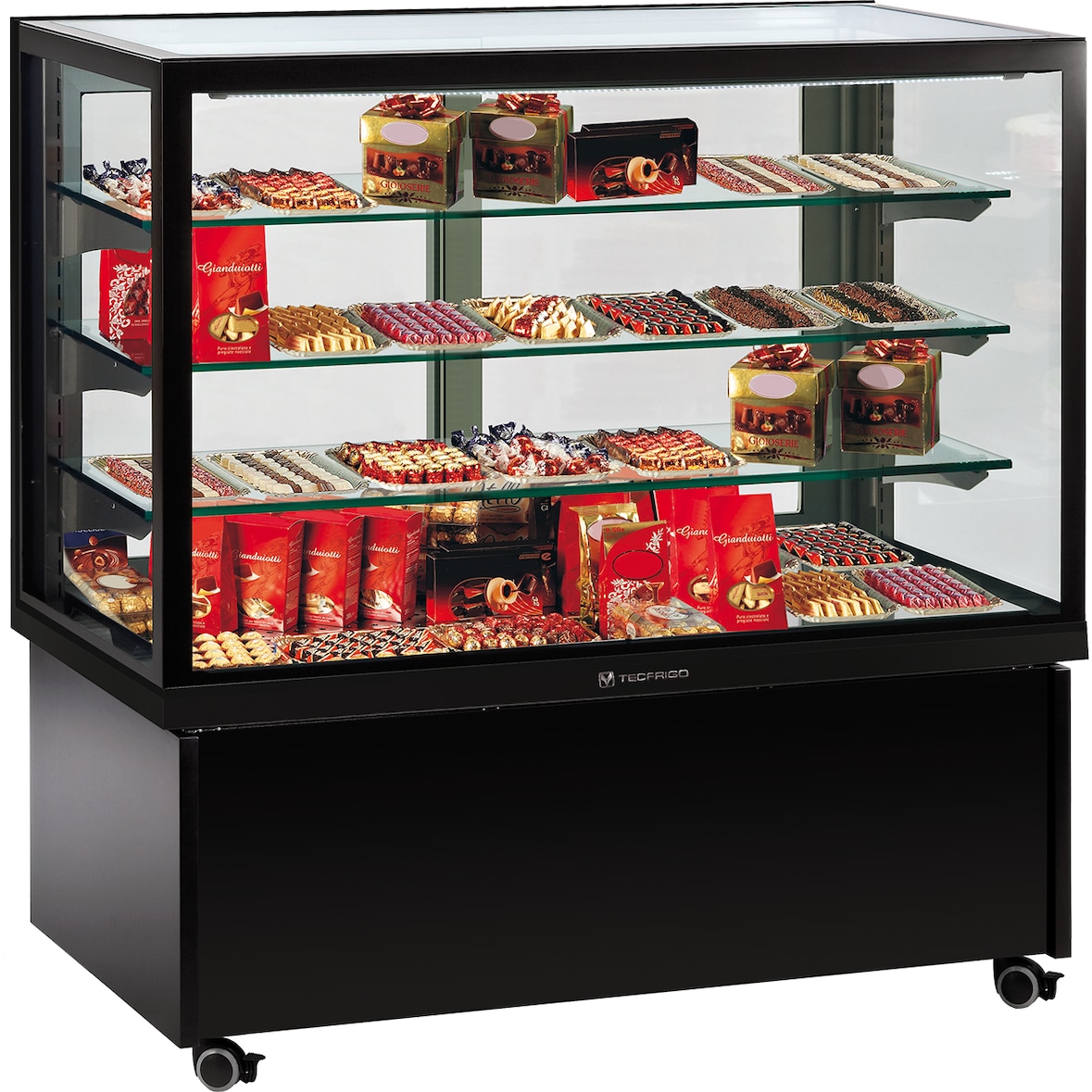 KBS Pralinentheke Karina 137, fahrbar, mit Glasschiebetür, 230 V