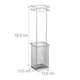 thumbnail of Relaxdays Regenschirmständer, HBT: 52,5 x 13,5 x 13,5 cm, Metall, eckiger Schirmständer für Regenschirme, modern, silber