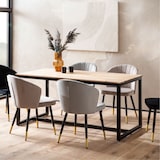 thumbnail of Esszimmertisch 200x100x76 cm Akazie Massivholz Metall Esstisch Loft-Style, Küchentisch mit Metallbeinen, Holztisch Industrial Groß, Speisetisch