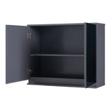 thumbnail of Helloshop26 - Wandmontierter Badezimmerschrank/Regal 60 x 20 x 50 cm mit Spiegel grau 03_0008900