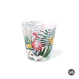 thumbnail of Excelsa Set mit 6 Wassergläsern Tropical Chic Glas 8,5x8,5x8,5 cm Bunt