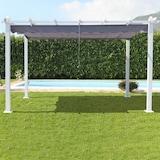 thumbnail of Pergola Gazebo 3x3 da Giardino Telo Poliestere 180 g/mq Scorrevole, Struttura in Acciaio e Metallo, 300x300 per Esterno - Grigio/Tortora