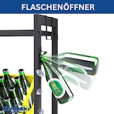 thumbnail of DanDiBo Getränkekistenregal 4 Kisten mit Ablagefläche Rollen Haken Metall Schwarz 96651 Getränkeregal Kistenregal Getränke Regal