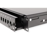 thumbnail of VALUE 19" glasvezel patchbox, leeg 1 HE, uittrekbaar, geschikt voor 24x SC-DX of 24x LC 4-voudig