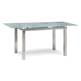thumbnail of Mesa de comedor de cristal templado extra grueso 140x85x75cm extensible con mecanismo automatizado