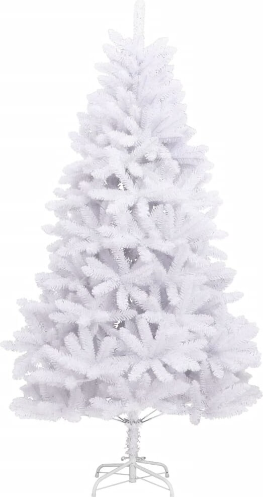 vidaXL Künstlicher Weihnachtsbaum Klappbar mit Ständer Weiß 180 cm