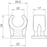thumbnail of 50 Stk. OBO Bettermann Sockel-Klemmschelle 2962 22 LGR 2140233