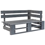thumbnail of vidaXL Outdoor-Eckbank Paletten Holz Grau