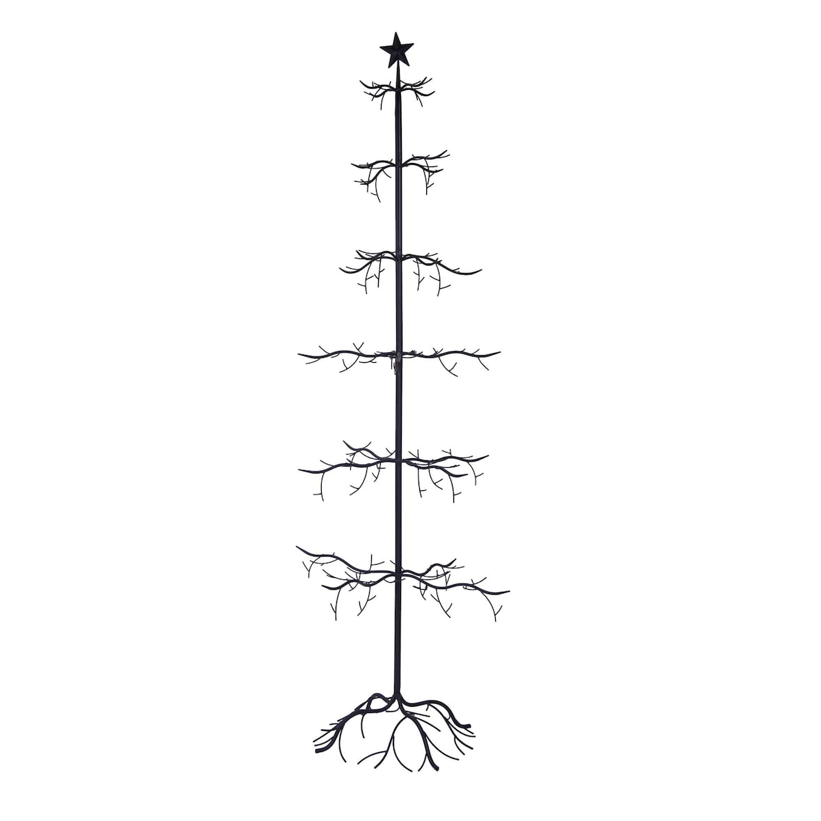 Vacchetti Albero di natale metallo nero cm73x73h200