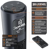 thumbnail of Brandson Turmventilator, 60° oszillierend, Standventilator, GS, mobiler Lüfter, Säulenventilator inkl. Fernbedienung, 96 cm, Ventilator
