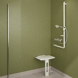 thumbnail of Delabie Abnehmbarer Dusch-Klappsitz mit Fuß weiß Be-Line