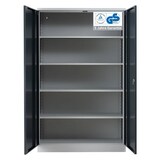 thumbnail of PROREGAL Stahlschrank BEE mit 9 lackierten Fachböden | HxBxT 195x120x42cm | Grau-Anthrazit | Werkstattschrank Werkzeugschrank Aktenschrank