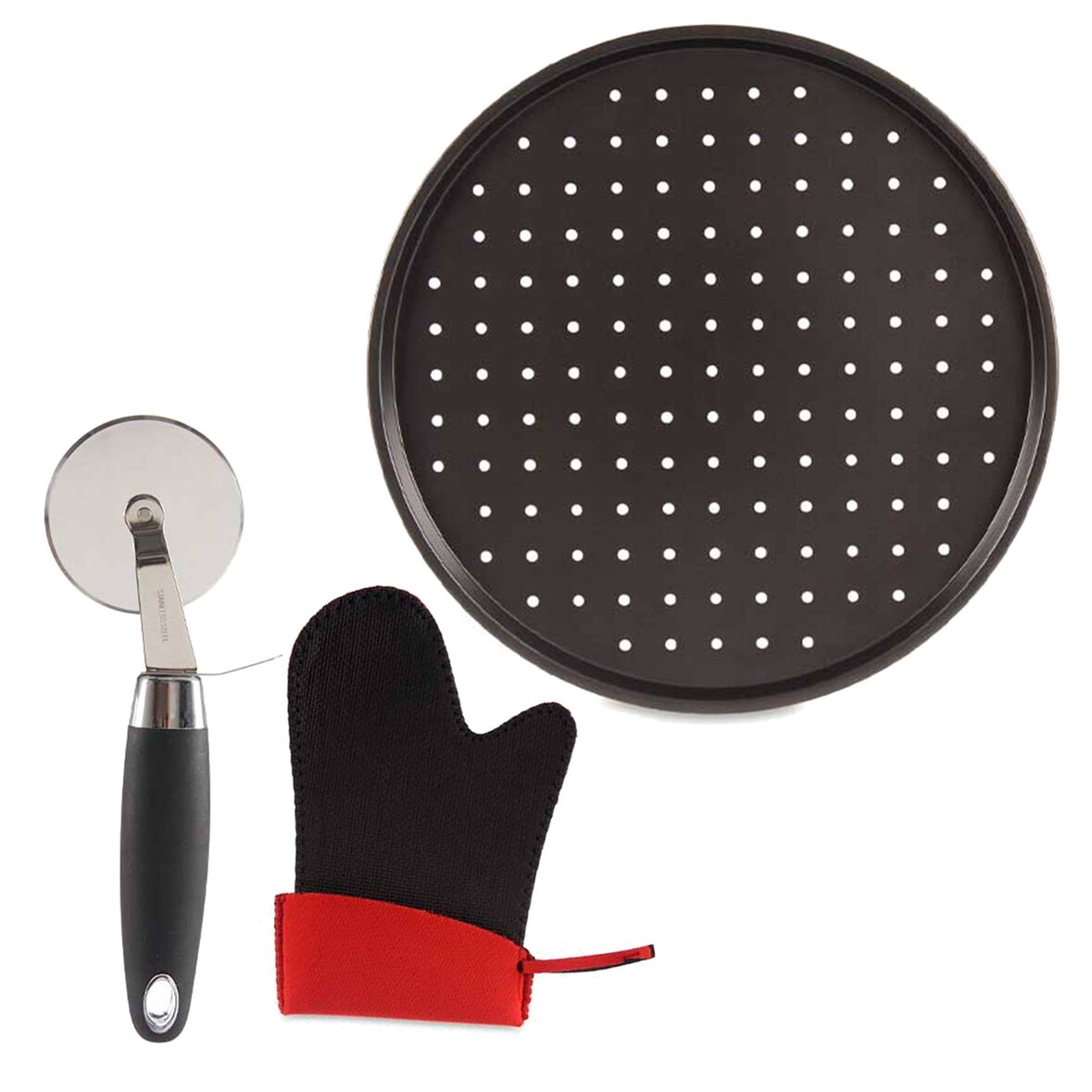 San Ignacio KINVARA - Molde para Pizza 33x33cm com Cortador de Pizza em Aço